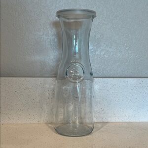 Clear Glass Carafe with Lid